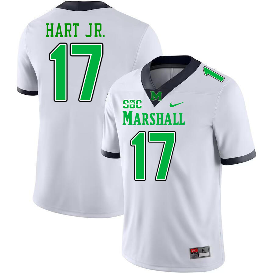Men #17 Leon Hart Jr. Marshall Thundering Herd SBC Conference College Football Jerseys Stitched-Whit